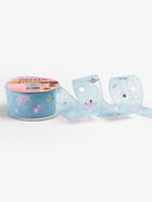 Лента капроновая «Снежинки», 40 мм, 9±0.5 м, голубая - Фото 4