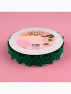 Лента декоративная фигурная «Снежинки», 25 мм, 9±0.5 м, зелёная - Фото 4