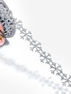 Лента декоративная фигурная «Снежинки», 20 мм, 9±0.5 м, цвет серебряный - Фото 2