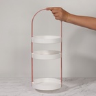 Органайзер для хранения, 3 секции, d=20×50 см, белый, розовый - Фото 4