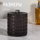 Органайзер для хранения, 1 секция, с крышкой, d=10×12.5 см, чёрный - Фото 2