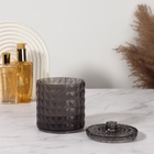 Органайзер для хранения, 1 секция, с крышкой, d=10×12.5 см, чёрный - Фото 4