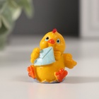 Фигурка полистоун «Цыпа почтальон с письмом», 2.6×3×3.3 см - Фото 1