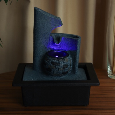 Фонтан настольный «Клиффорд», 26×22.5 см, с подсветкой