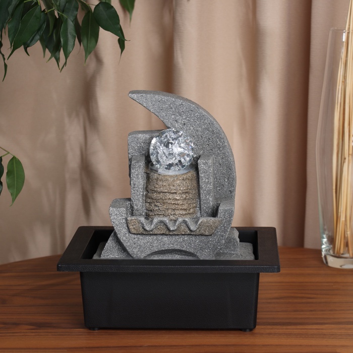 Фонтан настольный «Куртэн», 23×23 см, с подсветкой