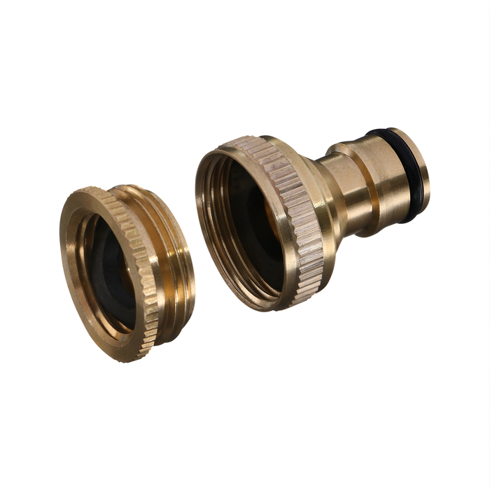 Штуцер, внутренняя резьба 3/4"—1/2", быстросъёмное соединение, латунь, Greengo - Фото 1