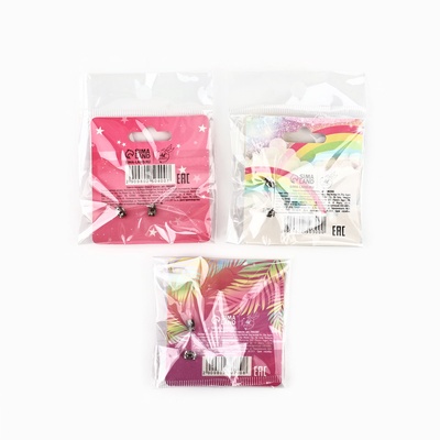 Серьги гвоздики детские «Милой», МИКС