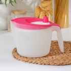 Сушилка для зелени с мерным кувшином, пластик, 21×16.7×16.5 см, МИКС - Фото 1