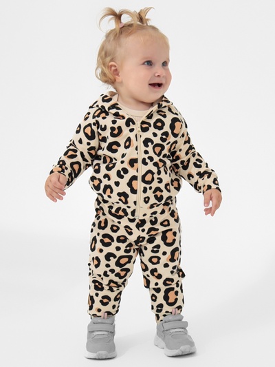 Костюм детский (худи, брюки) «Крошка Я. Леопард», рост 62-68 см
