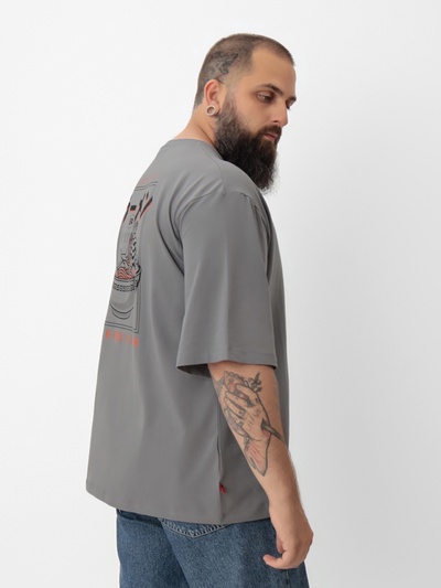 Футболка мужская MIST Ramen, размер 48, серая