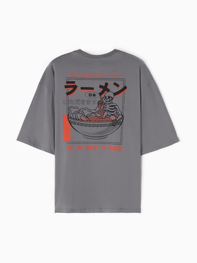 Футболка мужская MIST Ramen, размер 48, серая