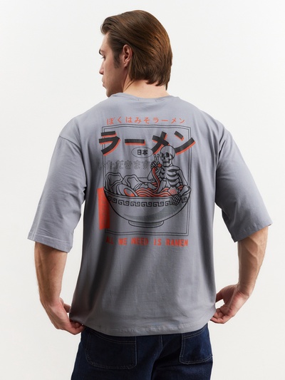 Футболка мужская MIST Ramen, размер 48, серая