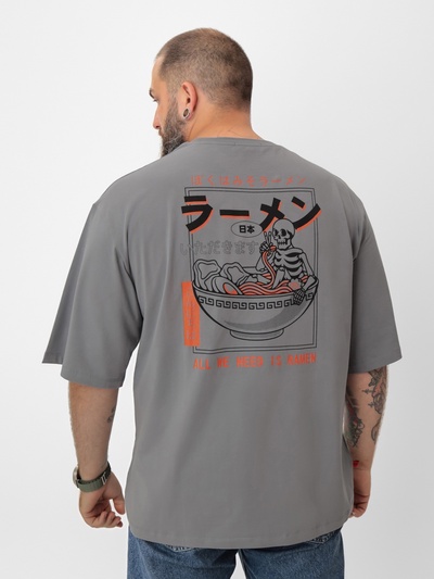 Футболка мужская MIST Ramen, размер 48, серая