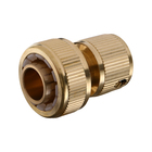 Коннектор с аквастопом, 3/4" (19 мм), быстросъёмное соединение, латунь, Greengo - Фото 1