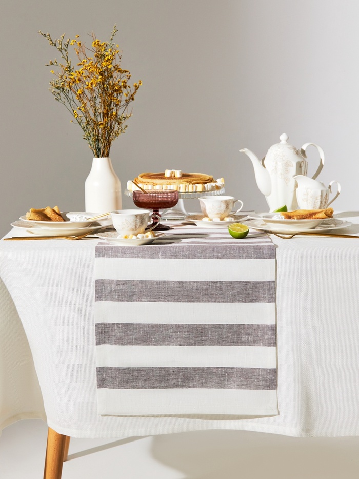 Дорожка SL HOME Strictly, 40×142±3 см, лён 100%, 260 г/м² - Фото 1