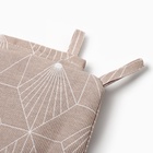 Кухонный набор «Доляна» Geometry: варежка-прихватка 20×28 см, прихватка 19×19 см,100% хлопок - Фото 4