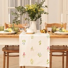 Дорожка на стол «Этель. Цветочек» 40×146 см, саржа 190 г/м², 100% хлопок, белая - Фото 3