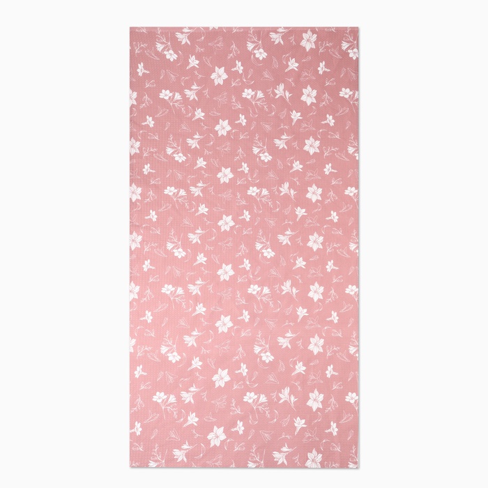 Полотенце вафельное «Лилия», 80×150 см, хлопок 100%, розовое - Фото 1