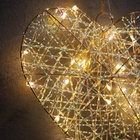 Светодиодная фигура «Сердце» 29х25х6 см, 20 LED, батарейки AAx2 (не в комплекте), свечение теплое белое - фото 809677288