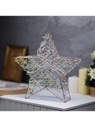 Светодиодная фигура «Звезда плетенная», 30×30×7 см, 30 LED, от батареек ААх3, свечение тёплое белое - Фото 5