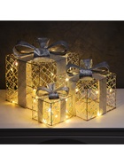 Светодиодная фигура «Подарки» 20×15×10 см, 35 LED, батарейки AAх2 (не в комплекте), свечение теплое белое - Фото 4