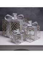 Светодиодная фигура «Подарки» 20×15×10 см, 35 LED, батарейки AAх2 (не в комплекте), свечение теплое белое - фото 7625755