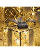 Светодиодная фигура «Подарки» 20×15×10 см, 35 LED, батарейки AAх2 (не в комплекте), свечение теплое белое - фото 7625756