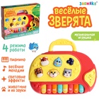 Музыкальная игрушка "Весёлые зверята" русская озвучка, световые эффекты - фото 112870597