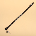 Ошейник кошачий "Рыбёшка" светящийся, с бубенчиком и подвесом, 30 х 1 см, полиэстер, черный 106710 - Фото 5