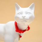 Ошейник кошачий "Лапка" светящийся, с бубенчиком и подвесом, 30х1 см, полиэстер, красный - Фото 3