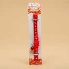 Ошейник кошачий "Лапка" светящийся, с бубенчиком и подвесом, 30х1 см, полиэстер, красный - Фото 7