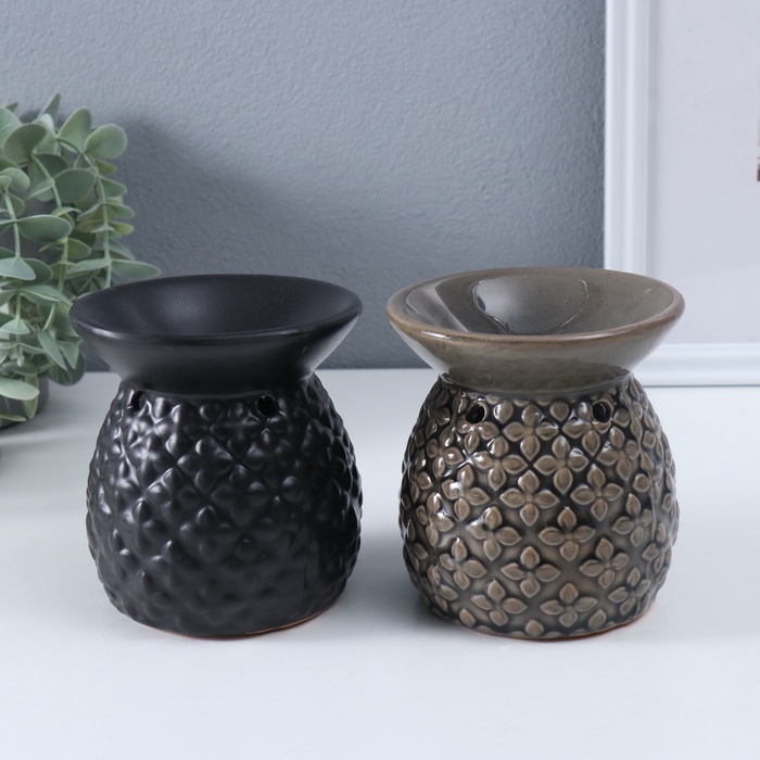 Аромалампа для эфирных масел «Геометрические узоры», керамика, 9×9.5×11 см, МИКС