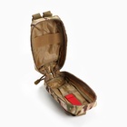 Аптечка тактическая-подсумок, камуфляж мультикам, 11×20 см, бежевая - Фото 8