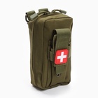Аптечка тактическая-подсумок, 10.5×19 см, зелёная - Фото 3