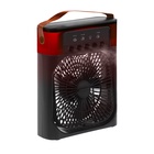 Портативный настольный вентилятор LOF-06, с функцией увлажнителя воздуха, 3 скорости, питание USB, чёрный - Фото 2