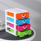 Мини-комод для мелочей, 4 секции, 17,5×13,5×20 см, цвет МИКС - Фото 4