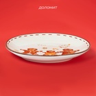 Тарелка новогодняя Доляна «Имбирные человечки», d=26 см, доломит, белая - Фото 2