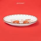 Тарелка новогодняя Доляна «Имбирные человечки», d=20 см, доломит, белая - Фото 2