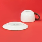 Чайная пара новогодняя Доляна «Имбирные человечки», чашка 250 мл, блюдце d=15 см - Фото 4