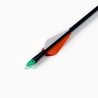 Набор стрел для лука 3 шт, стекловолокно, черная, оперение - оранжевое, 80 см - фото 26841230