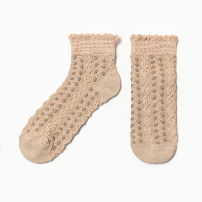 Носки детские в узор «Медвежонок» MINAKU, бежевые, 1-4 года