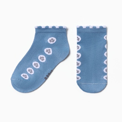 Носки детские «Цветы» MINAKU, синие (8-12 лет)