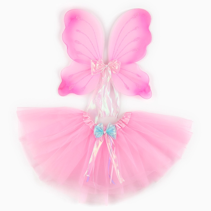 Карнавальный набор «Бабочка», юбка, крылья, розовый - Фото 1