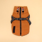 Куртка для собак со шлейкой, размер S (ДС 25, ОГ 35, ОШ 25 см), горчичная - Фото 6