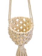 Кашпо - макраме «Улла», 7×7×7 см, текстиль, подвесное, бежевое - Фото 3