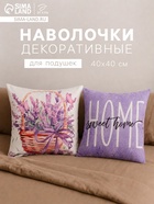 Наволочка декоративная «Этель» Sweet Home, 2 шт., 40×40 см, велюр - Фото 1