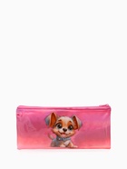 Косметичка-пенал на молнии, среднего размера, с рисунком, розовая - Фото 2