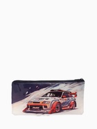 Косметичка-пенал на молнии, с изображением автомобиля, серая - Фото 3