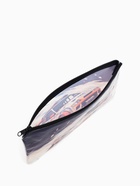 Косметичка-пенал на молнии, с изображением автомобиля, серая - Фото 2