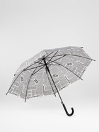 Зонт - трость полуавтоматический «Газета», 8 спиц, R=47/54 см, d=94 см, серый - Фото 3